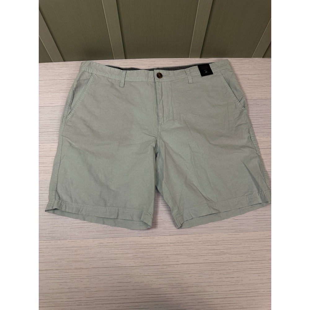 14th & Union Mens Slim Fit Cotton Flat Front Shorts Sage Green Mint Size 40 NWT